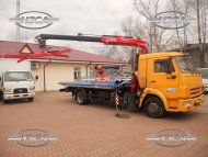 купить Эвакуатор КАМАЗ 4308 со сдвижной платформой и КМУ цена производство