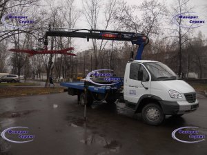 Эвакуатор ГАЗ - 33106 ВАЛДАЙ с прямой платформой и краном манипулятором