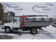 Бортовой ГАЗ-33086  ЗЕМЛЯК с краном-манипулятором / КМУ