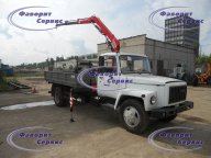 Бортовой ГАЗ-3309 ГАЗон с Краном-манипулятором (КМУ) Fassi 100