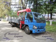 ISUZU NQR 75P/75R с манипулятором. Бортовой Исудзу с КМУ