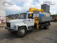 Самосвал ГАЗ 3309 с краном-манипулятором